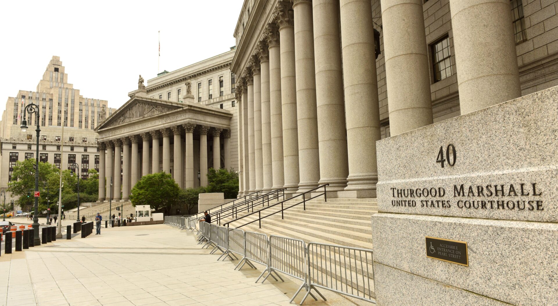 2TA7N3A New York, USA - June 10, 2018: Thurgood Marshall Courthouse and New York County Supreme Court buildings.